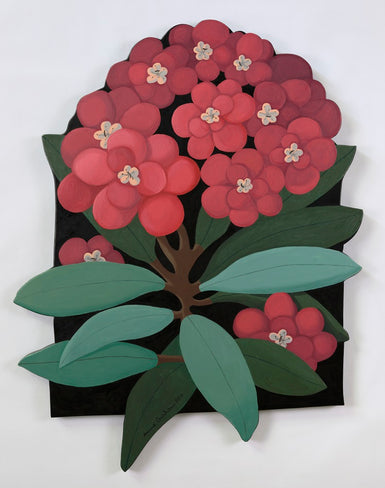 Anne Marie Graham - Red Flowers 2016  75 x 57cm