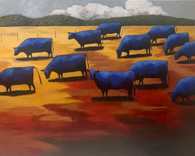 Pete Groves - Blue cows and clouds