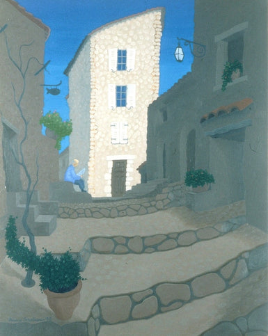 Anne Marie Graham - Travel Painting - Tall House St Paul de Vence 1995