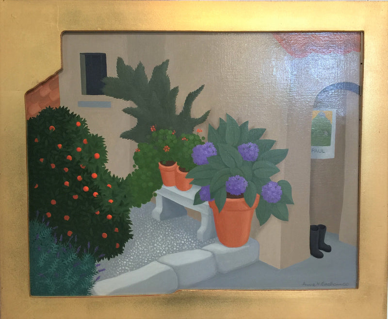Anne Marie Graham - Travel Painting - Garden Entrance St Paul de Vence 2000
