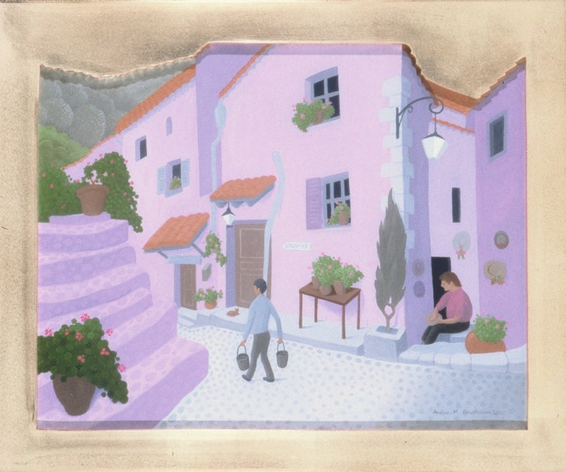 Anne Marie Graham - Travel Painting - Mauve Light, St Paul de Vence 2000