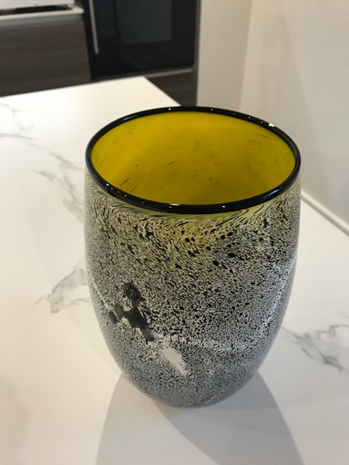 Desert Night - DN3  Medium Vase Yellow inside