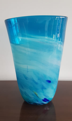 JM1110 Landscape Vase Flat Blue - WAS $550.00 NOW $385.00