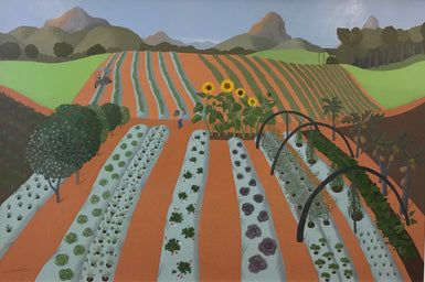 Anne Marie Graham - Mixed Farm with Sunflowers 2010