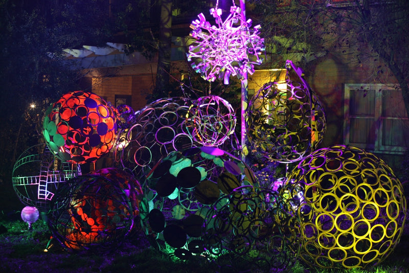 Night Garden sculptures with lighting - SOLD